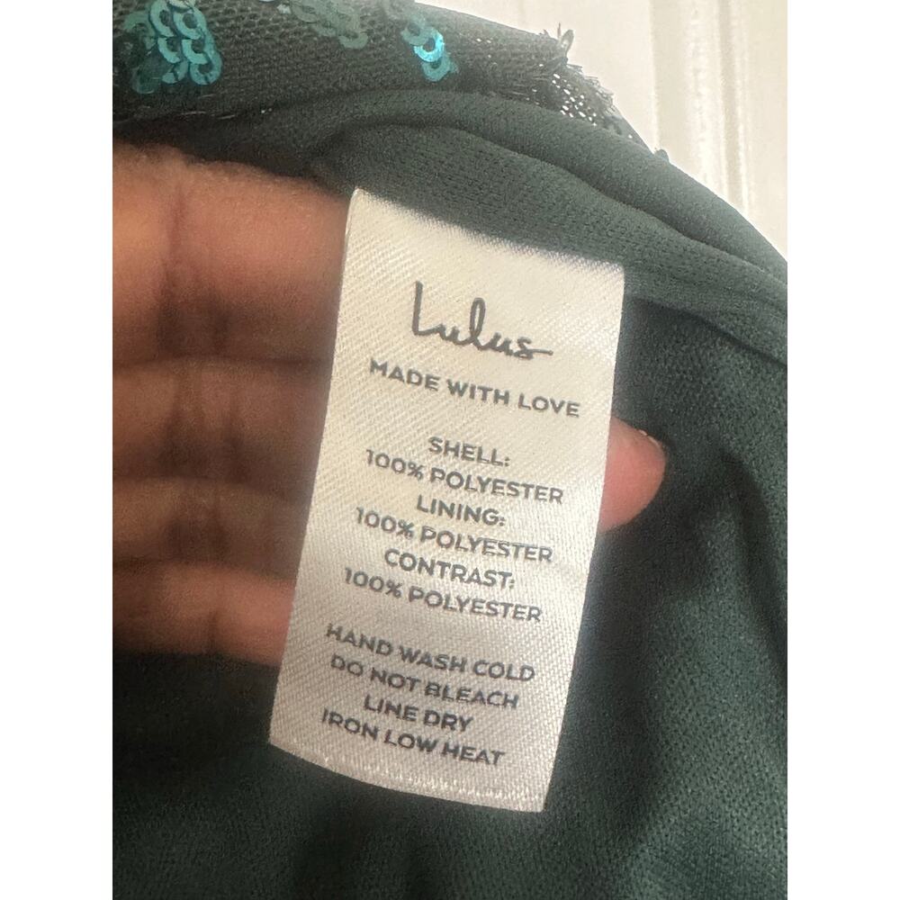 Lulu’s Skirt Womens Size Med Emerald Green Stunning Impression Sequin Midi Skirt - Picture 5 of 6